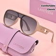 thumbnail image 2 of 1 Paire de Lunettes de Mode pour Femmes à Monture Ronde Surdimensionnée de Haute Qualité, Design Classique et Simple avec Branches Ajourées, Confortables à Porter, Mettant en Valeur une Élégance Haut de Gamme, 2 of 13