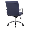 thumbnail image 4 of RealBiz Mid-Back Ribbed Faux Leather Office Chair, Midnight Blue, 4 of 4