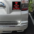 thumbnail image 2 of DistinctInk Custom Bumper Sticker - 3" x 3" Decorative Decal - Black Background - Mom and a Nurse Nothing Scares Me, 2 of 2