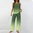 thumbnail image 2 of GILIGEGE 2 Piece Sets for Women Summer 2 Piece Sets for Women Summer Outfits Sleeveless Sets Square Neck Tops Wide Leg Crop Pants Vacation Outfits Summer Beach Vacation Outfits Lounge Tracksuits, 2 of 4