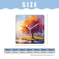 thumbnail image 2 of 16 Inch Wall Clock Battery Operated Square Clock Decorative for Office, Kitchen, Outdoor, Living Room，Oil Painting Landscape Colorful Tree Print, 2 of 4