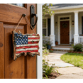 thumbnail image 7 of patriotic Wooden American Flag wall hanging Sign 4th of July Wood Block Patriotic Wall Art 4th of july Decor for Memorial Veterans Day Wall Decorations, 7.87 x 7.48 Inches, 7 of 7