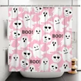 thumbnail image 3 of Tchckioa Pink Cute Ghost Decor Shower Curtain,47x64 Inch Waterproof Hooks Bath Curtain for Apartment, 3 of 6
