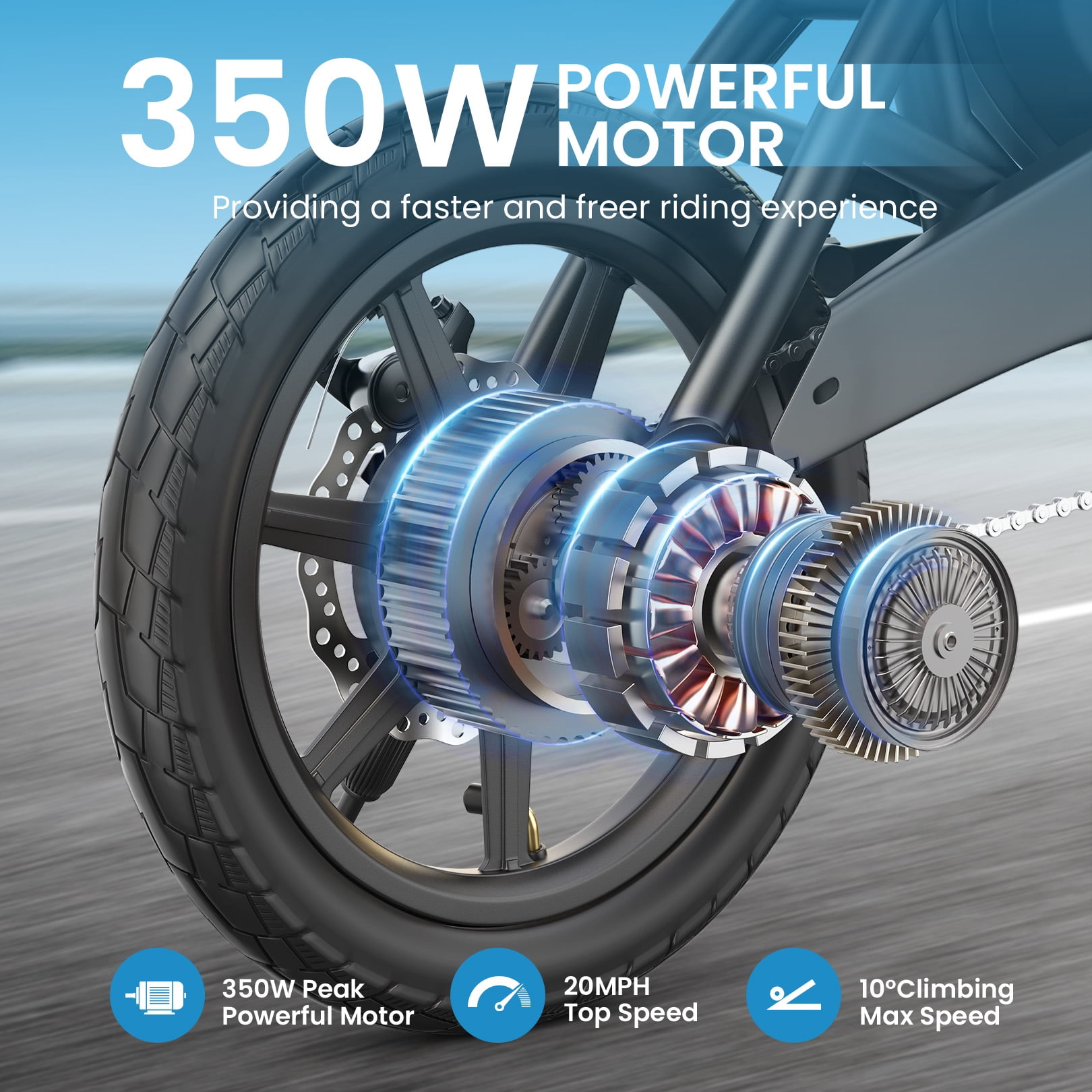 ANCHEER 14" Foldable Electric Bike for Adults, Peak 500W Electric Bicycles, 48V 374Wh City Commuter Cruiser Ebikes, 20MPH Compact Electric Mini Bike for Teens, LED Display, UL 2849