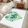thumbnail image 4 of Area Rugs for Living Room 4x6 Ft, St Patrick's Day Non Slip Area Rugs for Kitchen Bedroom Entryway, Watercolor Lucky Shamrocks Heart Washable Carpet Runner Rug Floor Mats for Bedroom Home Decor, 4 of 8