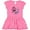 Raspberry with Polka Dots, variant on Inktastic Though She Be but Little Fierce Quote Girls Baby Dress