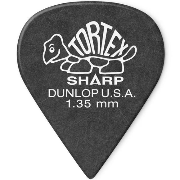 Dunlop Tortex Pics de Guitare Pointu - 1.35mm, 12 Pack