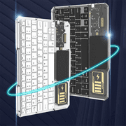 Luminous Wireless Keyboard Rechargeable Touchpad Keyboard Bluetooth Keypads for Phone PC Tablet Gaming Black