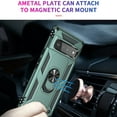 thumbnail image 5 of Feishell Hybrid Armor Phone Case for Google Pixel 6a,Military Grade Shockproof 360 Rotatable Metal Ring Holder Kickstand Support Magnetic Car Mount Dual Layer Protective Phone Cover,Darkgreen, 5 of 8