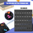 thumbnail image 4 of 110 Holes Router Bit Tray Storage Holder for 1/4Inch 1/2Inch Shank Milling Cutters Brill Bits Organizer, 4 of 5