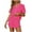 Hot Pink, variant on Yievot Silk Pajamas Womens Short Sleeve Solid Sleepwear Soft Satin Button Down Loungewear 2 Piece Pjs Shorts Set S-XXL Womens Fashion Summer Clothes