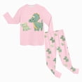thumbnail image 6 of TOWED22 Toddler Boys Girls Pajamas Truck Cotton Kids Graphic 2 Piece Planets Pjs Sleepwear Clothes Sets Fall Winter 3 6 9 12 18 24 Months 2 3 4 5 6 7 8 9 Years(Green,7-8 Y), 6 of 8