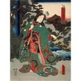 thumbnail image 2 of Kunisada, Utagawa (Toyokuni III) 15x18 Gold Ornate Wood Framed with Double Matting Museum Art Print Titled - Costumes in Five Different Colors - Green (Ao), 2 of 4