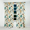 thumbnail image 4 of Designart "Fusion Of Industrial Polka Dots" Polka Dots Room Darkening Curtain Single Panel, 4 of 6