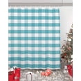thumbnail image 2 of Touchbetter Rustic Teal White Buffalo Check Plaid Pattern Shower Curtain, Farmhouse Shower Curtains Set with Hooks, Waterproof Fabric Bathroom Curtains Decor Home Accessories,Stall 36 X 72 Inch, 2 of 6