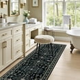 thumbnail image 6 of Hallway Runner Rug Non Slip - Washable 2.6x8 Kitchen Rugs for Living Room, Low-Pile Soft Bedroom Rug Indoor Floor Stain Resistant Carpets for Entryway, Laundry, Bathroom Black, 6 of 18