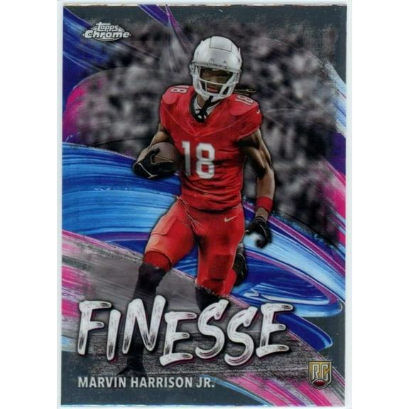 NFL 2024 Topps Chrome Football Finesse Marvin Harrison Jr. F-5 (Rookie)