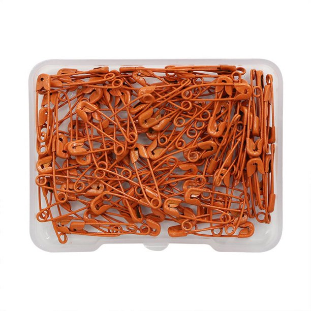 Xiao Hua 600 imperdibles premium de 19 mm, de colores, para coser a granel, para manualidades y ropa, marcador de punto, color naranja.