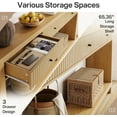 thumbnail image 4 of Tribesigns Wood Console Table with Drawers, 70.9 inch Sofa Table Furniture with Open Storage Shelves Tables for Living Room Hallway Hall Entrance, Oak Brown, 4 of 7