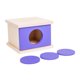 thumbnail image 3 of Caja de madera para objetos de permanencia, entrenamiento de coordinación, color, juguete cognitivo, color para niños púrpura, 3 of 9