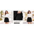 thumbnail image 3 of Casual Corduroy Mini Skirts for Women High Waisted A-Line Short Skorts with Built-in Shorts, 3 of 7