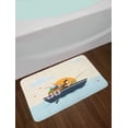 thumbnail image 2 of Vintage Boat Bath Mat, Man Fishing on the Boat at Sunset Nautical Marine Hobby Life Cartoon Art, Plush Bathroom Decor Mat with Non Slip Backing, 29.5" X 17.5", Multicolor, by Ambesonne, 2 of 2