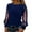 A-Blue134, variant on Bibifish Womens T-shirts Black Elegant long sheer sleeve crewneck tee tops AUtumn winter loose fit trendy Sequins Outfits for ladies