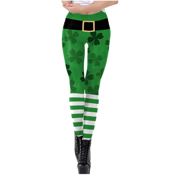 Leggings de yoga elásticos para mujer Fitness Correr Gimnasio Deportes Pantalones de día de San Patricio activos de cuerpo entero Fridja hfkajh105025