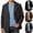 Gray, variant on Men's Vintage Old Money Style Corduroy Casual Blazer Suit Jacket Sport Coat Warm Fall Shacket with Chest Pocket for Streetwear Travel, Gray, L
