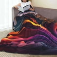 thumbnail image 6 of Pofeuu Colorful Abstract Wave Motion Print Ultra-Soft Micro Fleece Blanket,for Bed Or Sofa,All Season Throw Blankets Flannel Blanket-60"x50", 6 of 7