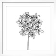 thumbnail image 2 of Art.com Black and White Happy Flower 1 Art Print by Jan Weiss, White Frame Wall Art, 21" x 21", 2 of 5