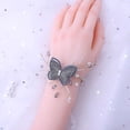 thumbnail image 4 of Dream Lifestyle Wrist Corsage with Butterfly Shape,Wristlet Band Bracelet for Women Bride Bridesmaid White Wedding Prom Children Show Out 1PC, 4 of 8