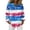 Blue, variant on LNZGNM 250 Anniversary USA Polo Shirts for Women Dressy American Flag Tops Button Down Long Sleeve Blouses for Office, Blue, L