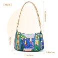 thumbnail image 3 of FORMRS Womens Shoulder Bag with Chain Strap Clutch Purse Cute Tote Handbag, Green Seaside, 3 of 7