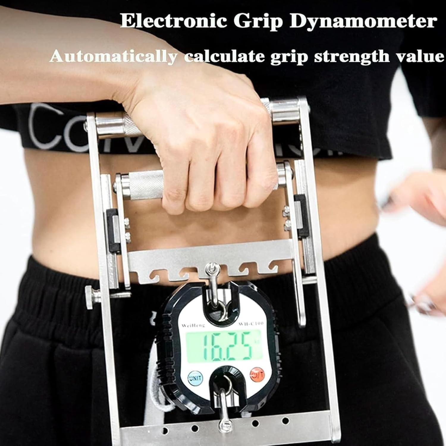Hand Dynamometer, Electronic Hand Grip Strength Tester with 5 Springs and Counter, Five Levels Grip Distance Adjustable and Max Load 330Lbs / 150Kgs, Rapid Increase Of Wrist, for Muscle Building
