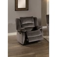 thumbnail image 2 of Lexicon Jarita Transitional Microfiber Fabric Reclining Chair in Chocolate, 2 of 2