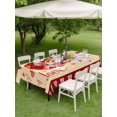 thumbnail image 3 of Outdoor Tablecloth with Umbrella Hole and Zipper, Happy Valentine's Day Rectangle Table Cloth 60x102 Inch Waterproof Tablecloth, Yellow Love Hearts Romantic Picnic Table Cover for Patio Camping, 3 of 7