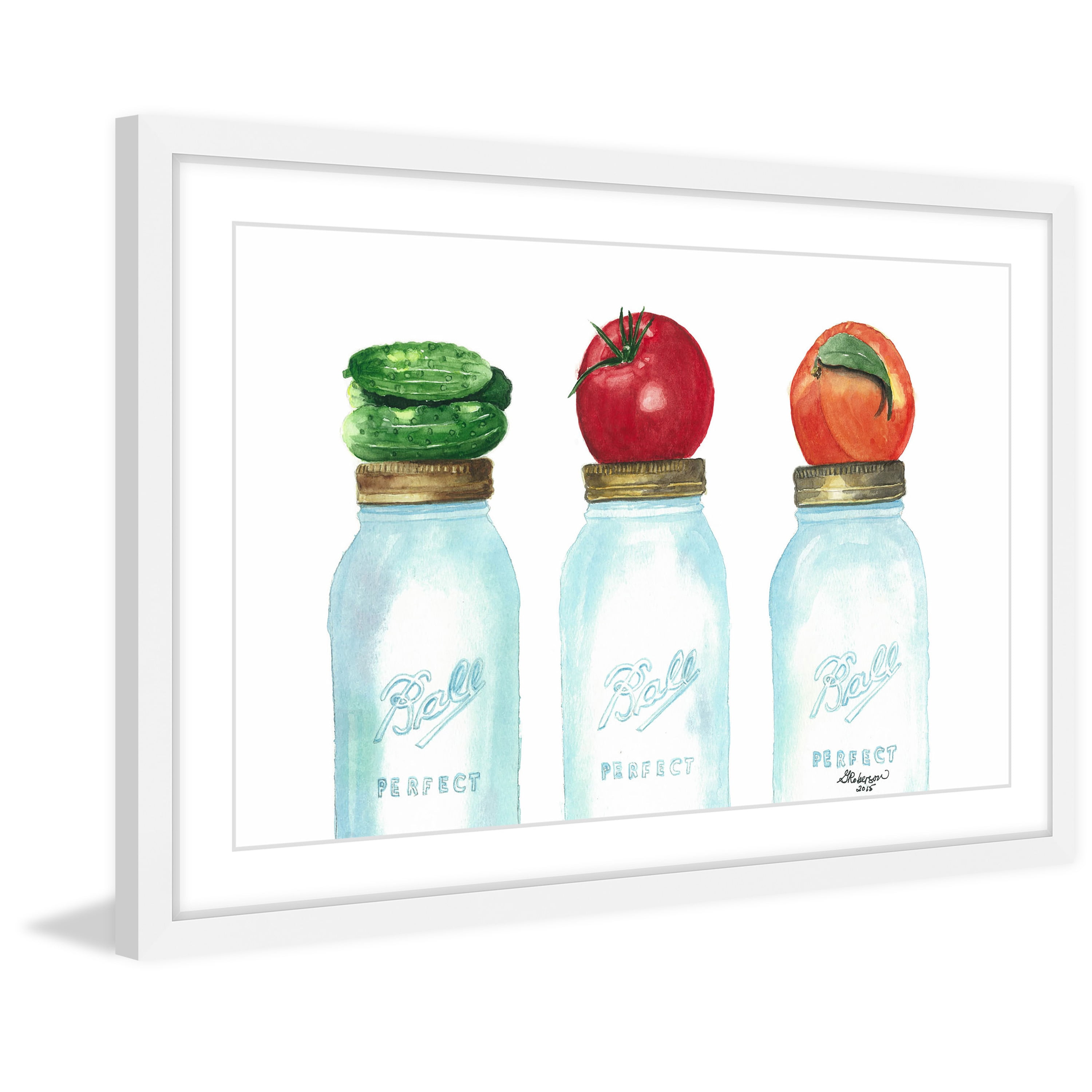 "Veggie Jars" Framed Painting Print