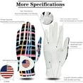 thumbnail image 2 of FINGER TEN Golf Gloves Women Right Handed Golfer Left Hand with Ball Marker USA Flag Ladies Breathable Soft All Weather Grip Printed Pattern Size XS S M L XL, 2 of 7