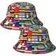 thumbnail image 1 of Gorra con diseño mundial FligsHatWhite 2 Piezas Unitalla Estampado de Banderas Pescador Hilo y Poliéster Unisex Multicol, 1 of 1