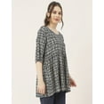 thumbnail image 3 of Moomaya 3/4 Sleeves Rayon Fit & Flare Top - Regular Fit Spring Fashion, 3 of 9
