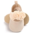 thumbnail image 4 of Ticikt Baby Girls Mary Jane Flats Sparkly Bowknot Princess Dress Crib Shoes Non- for Toddler First Walkers,Color:Beige,Size:3-6 Months, 4 of 5