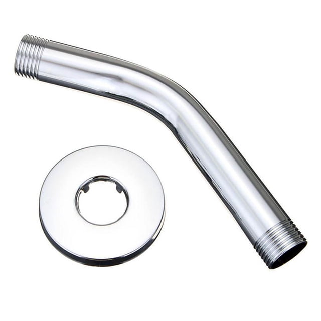 Extensión de brazo de ducha con brida Reemplazo de cromo pulido de acero inoxidable para cabezal de ducha tipo lluvia