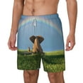 thumbnail image 2 of Balery Elephant Dog Mens Swim Trunks Swim Shorts for Men Quick Dry Inseam Beach Shorts with Compression Liner Pocket-Small, 2 of 9