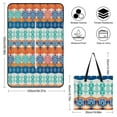 thumbnail image 2 of Blue Geometric Picnic Blanket Waterproof Outdoor Beach Blanket Hand-held Pad Suitable for Travel, Camping, Beach, Family Gatherings, 2 of 8