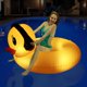 thumbnail image 1 of Flotador inflable DeepRBetter para piscina con forma de pato, con luces, para adultos y niños, 1 of 7