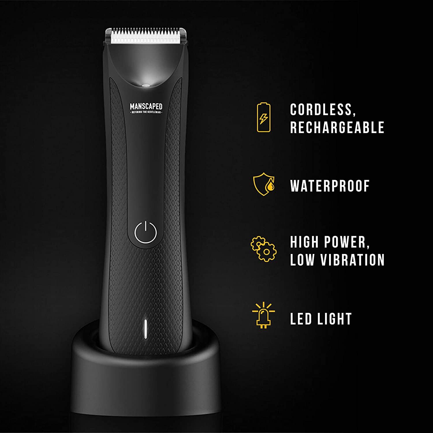 manscaping with beard trimmer