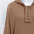 thumbnail image 4 of Vedolay Clothes for Women Plus Crew Neck Long Sleeve Boyfriend Pullover Sweatshirts Coffee,L, 4 of 5