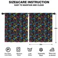 thumbnail image 2 of Blackout Kids Curtains,Colorful Controllers Games Texts Black Pattern Childrens Insulated Curtains Set Of 2,Bedroom Essentials,Toddler Room Decor 52"x63", 2 of 5