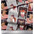 thumbnail image 3 of Soimoi Modal Satin Fabric Paw,Hat & Animals Patchwork Print Fabric by The Yard 42 Inch Wide, 3 of 3